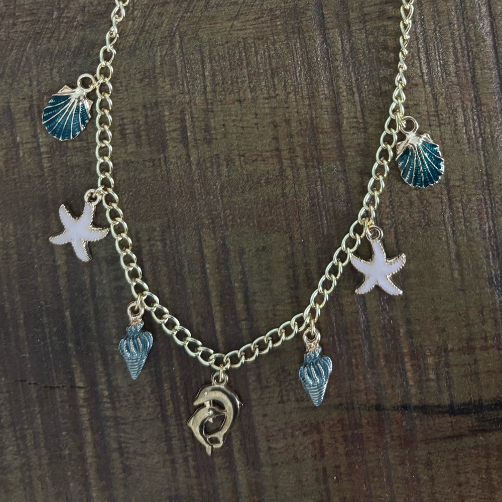 Gold Beachy Charm Necklace - Picture 5 of 5